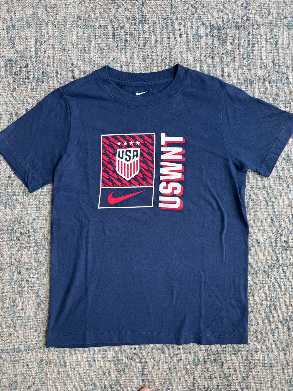 Nike Girls Navy Blue USWNT Soccer Graphic Tee